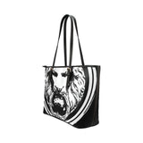 Lion Large Black PU Leather Tote Bag,Bags,NO FIXED ABODE,[uk],[luxury_streetwear],[free_shipping]