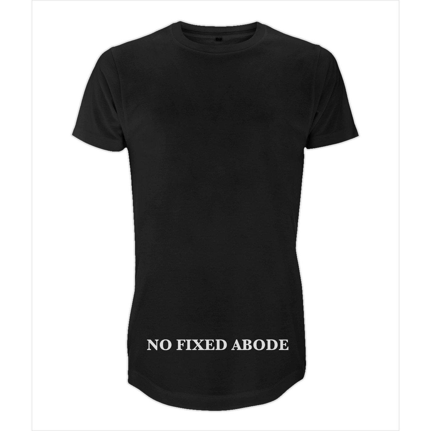 NO FIXED ABODE,Long Men's T-Shirt No Fixed Abode,T-Shirt,S / Black / 100% Cotton