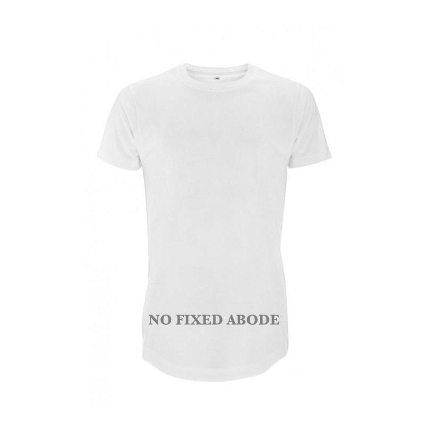 NO FIXED ABODE,Long Men's T-Shirt No Fixed Abode,T-Shirt,S / White / 100% Cotton