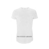 NO FIXED ABODE,Long Men's T-Shirt No Fixed Abode,T-Shirt,S / White / 100% Cotton