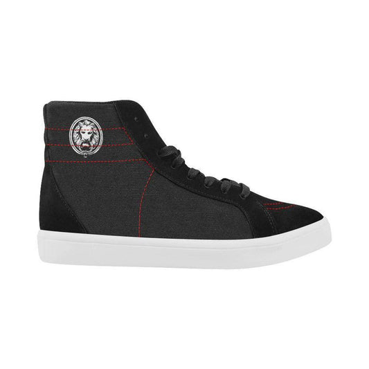 Mens Black Lion Skate Shoes with High Top - NO FIXED ABODE Punkrock Mens Luxury Streetwear UK