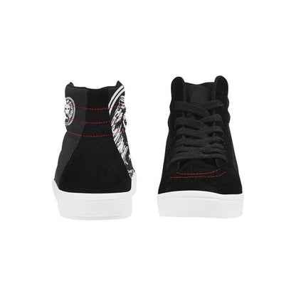 Mens Black Lion Skate Shoes with High Top - NO FIXED ABODE Punkrock Mens Luxury Streetwear UK