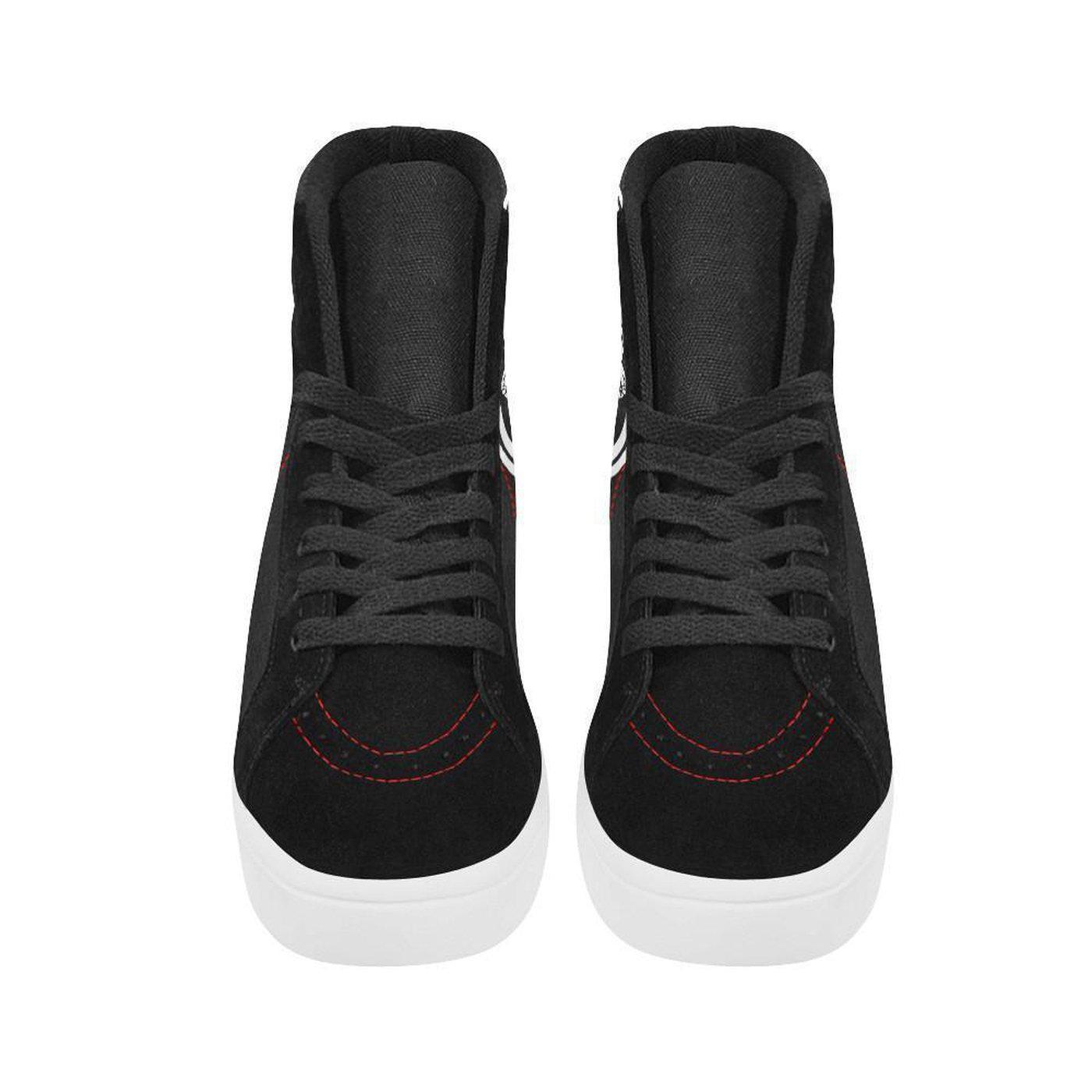 Mens Black Lion Skate Shoes with High Top - NO FIXED ABODE Punkrock Mens Luxury Streetwear UK