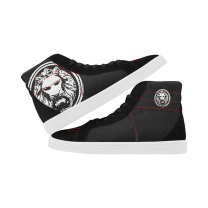 Mens Black Lion Skate Shoes with High Top - NO FIXED ABODE Punkrock Mens Luxury Streetwear UK