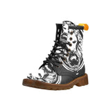 Mens Large Black & White Lion Lace up Boots,Footwear,NO FIXED ABODE,[uk],[luxury_streetwear],[free_shipping]