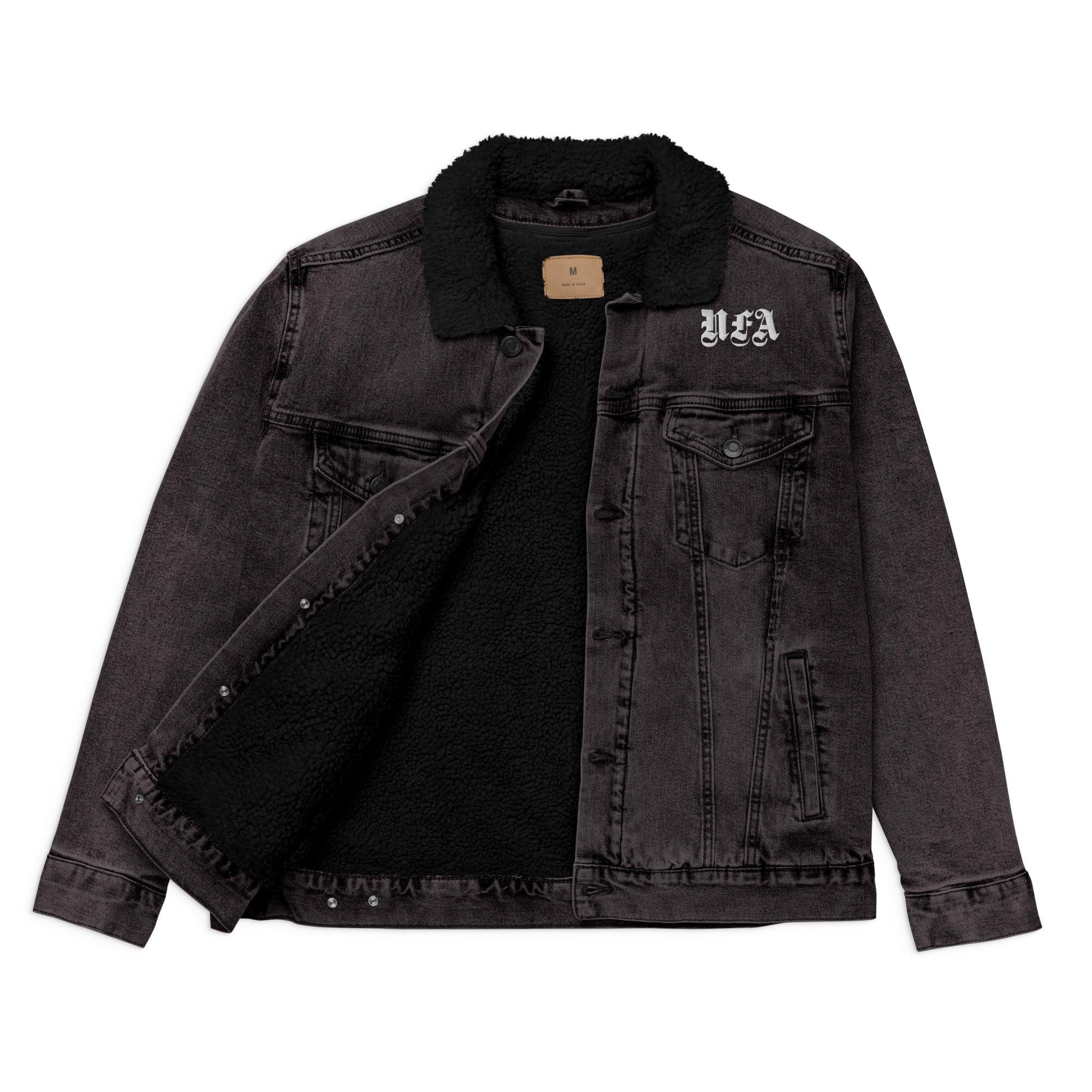 NFA Denim Sherpa Jacket - NO FIXED ABODE Punkrock Mens Luxury Streetwear UK