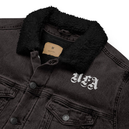 NFA Denim Sherpa Jacket - NO FIXED ABODE Punkrock Mens Luxury Streetwear UK
