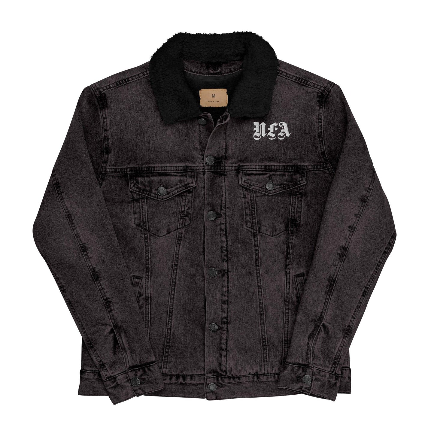 NFA Denim Sherpa Jacket - NO FIXED ABODE Punkrock Mens Luxury Streetwear UK