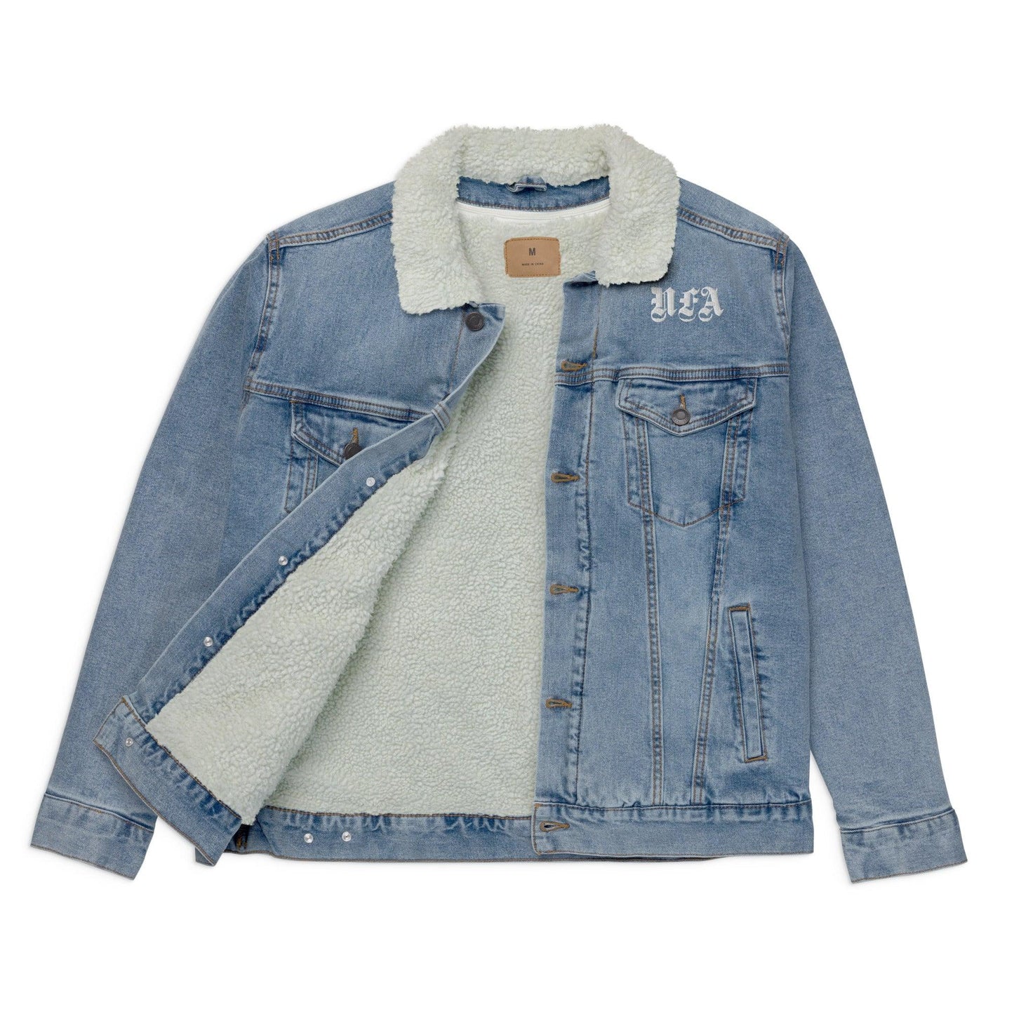 NFA Denim Sherpa Jacket - NO FIXED ABODE Punkrock Mens Luxury Streetwear UK