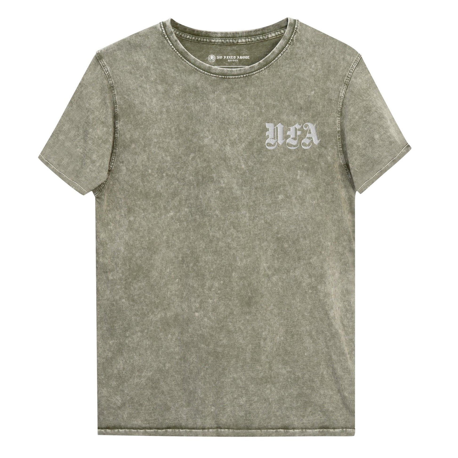 NFA Embroidered Acid Soft T-Shirt - NO FIXED ABODE Punkrock Mens Luxury Streetwear UK