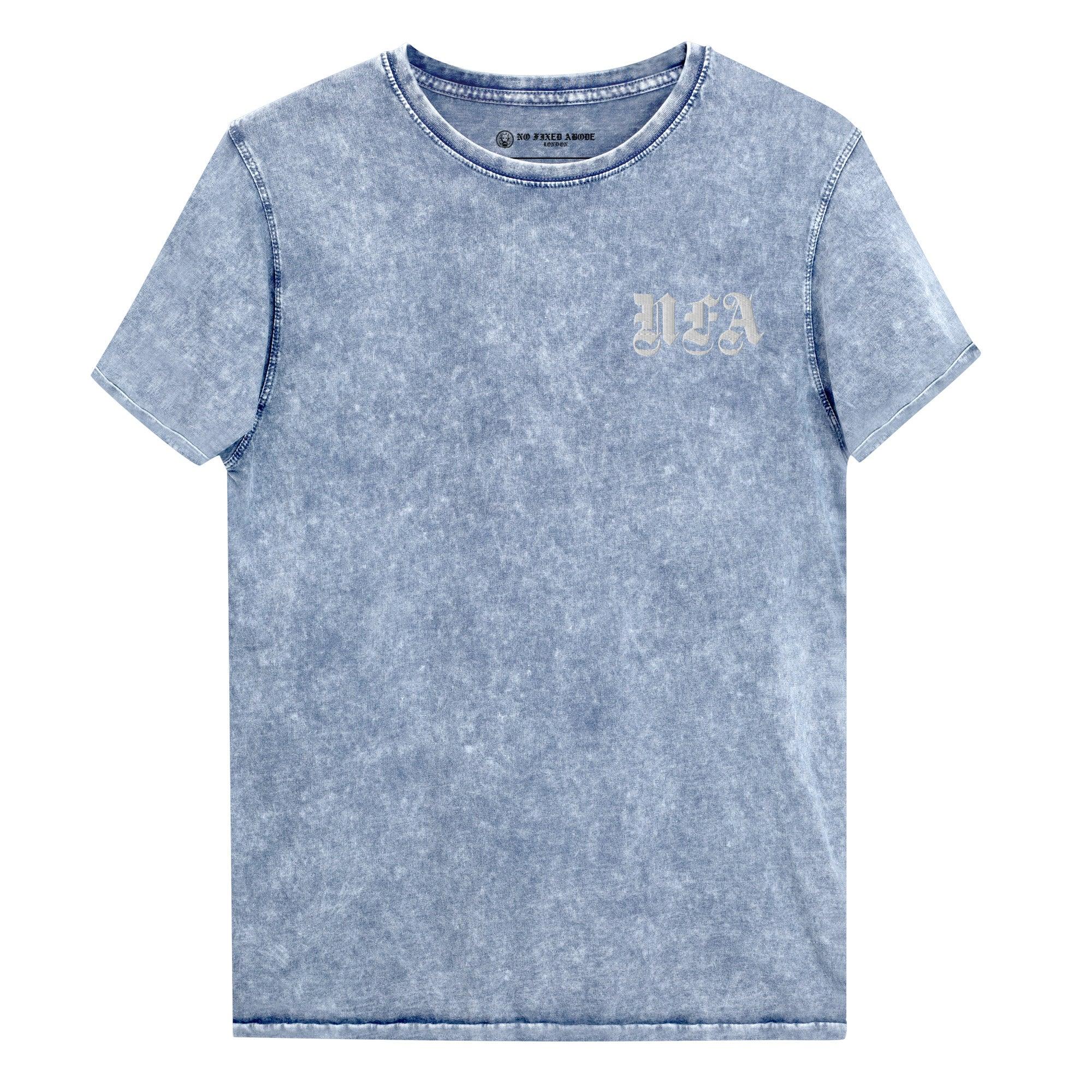 NFA Embroidered Acid Soft T-Shirt - NO FIXED ABODE Punkrock Mens Luxury Streetwear UK