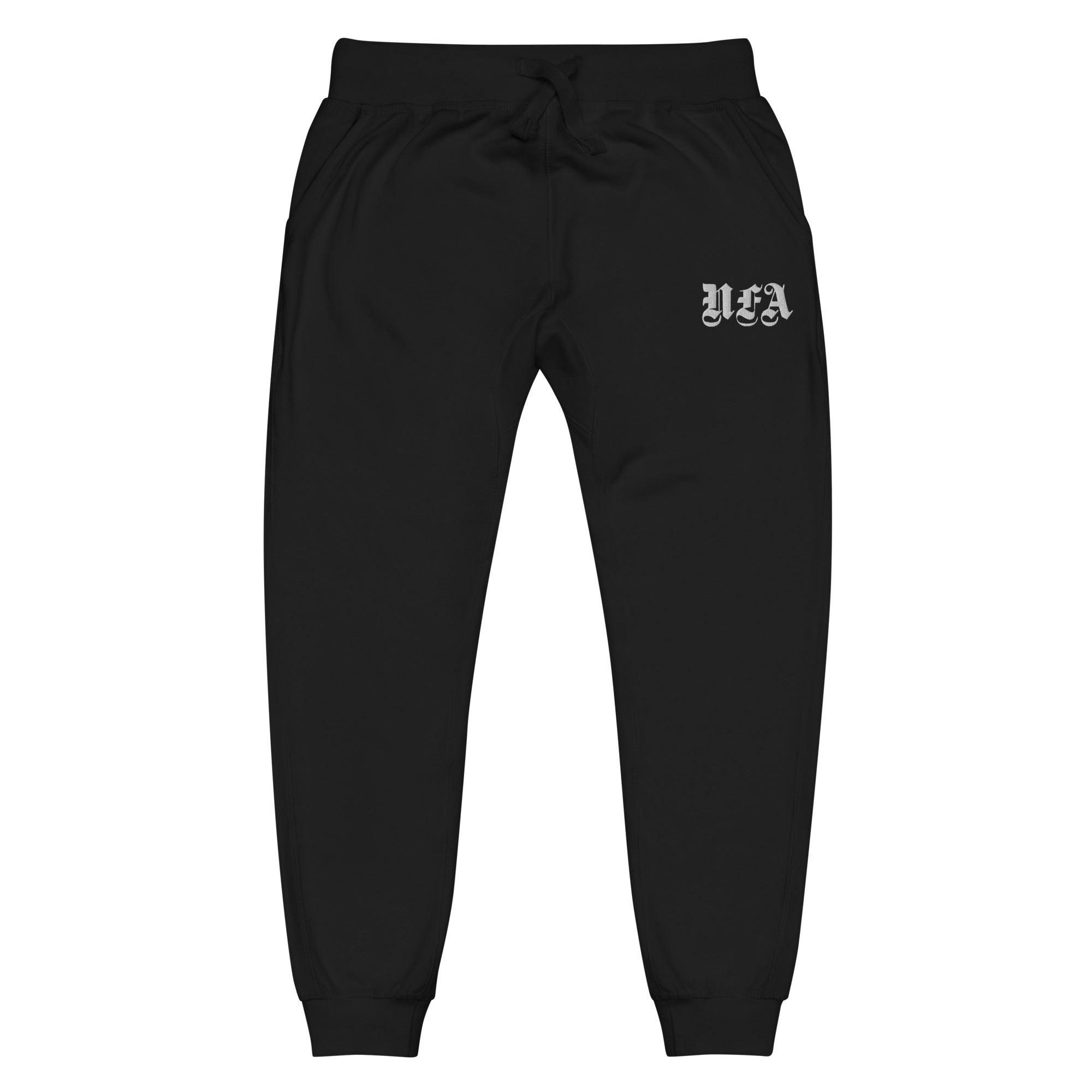 NFA Embroidered fleece sweatpants - NO FIXED ABODE Punkrock Mens Luxury Streetwear UK