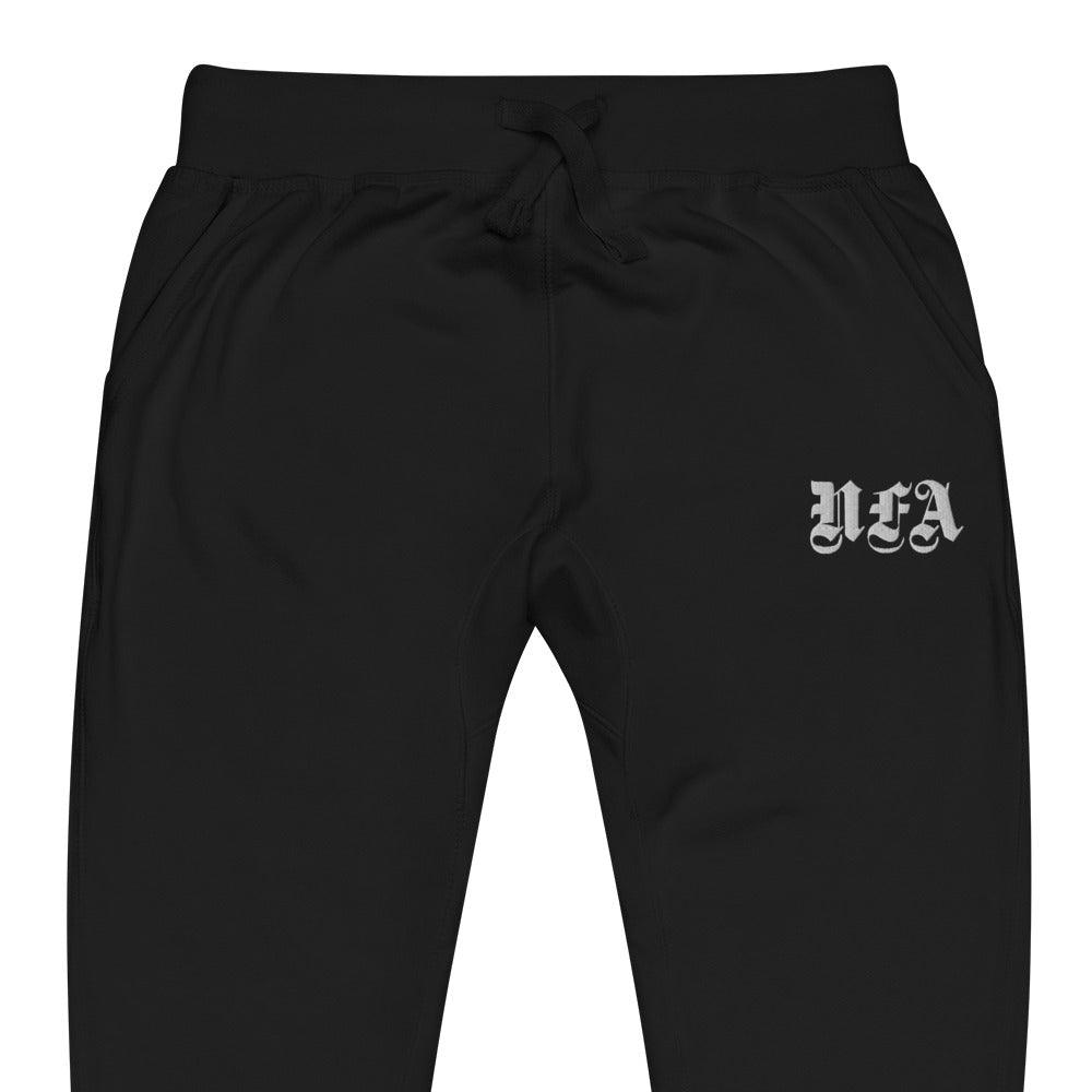 NFA Embroidered fleece sweatpants - NO FIXED ABODE Punkrock Mens Luxury Streetwear UK