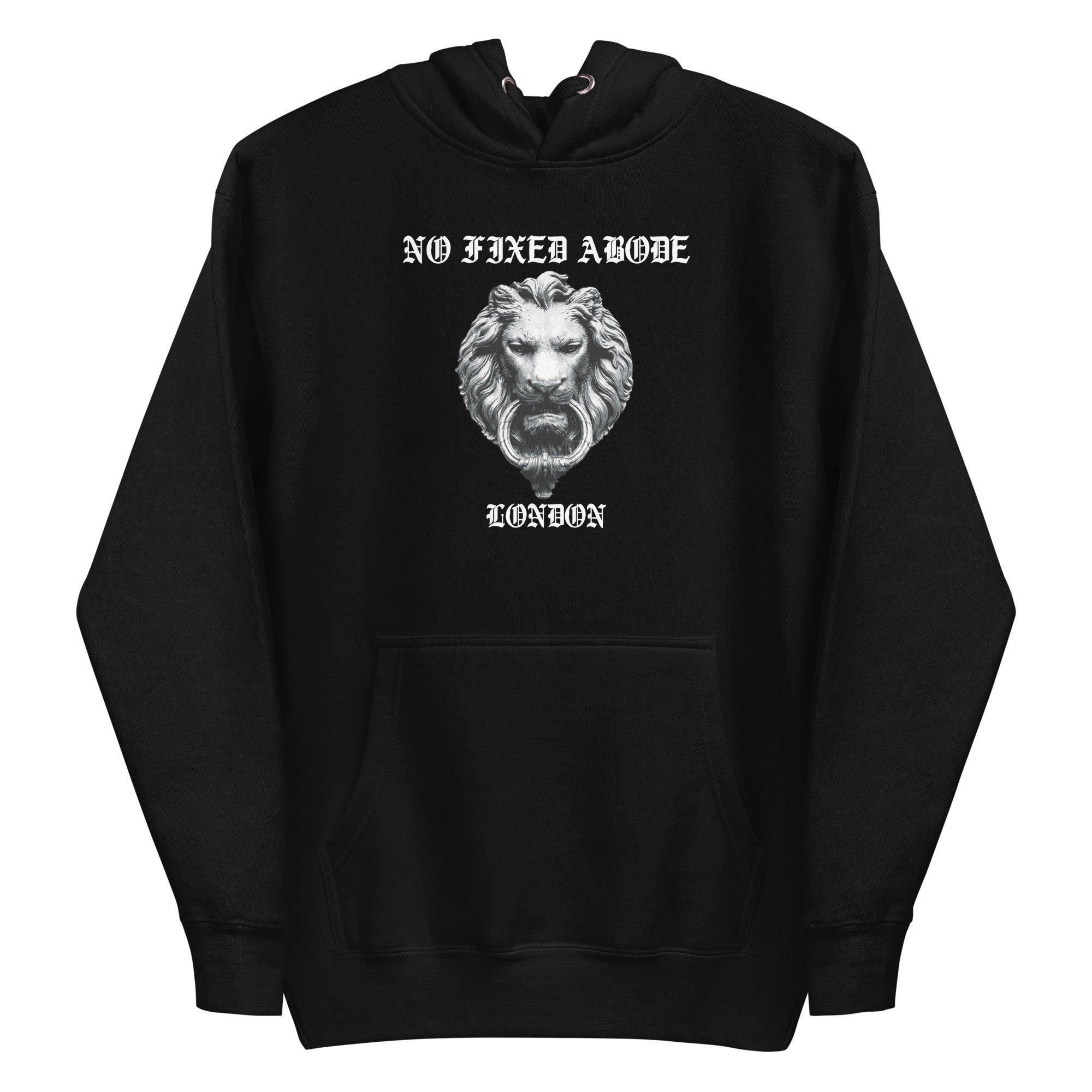 No Fixed Abode Lion Hoodie - NO FIXED ABODE Punkrock Mens Luxury Streetwear UK
