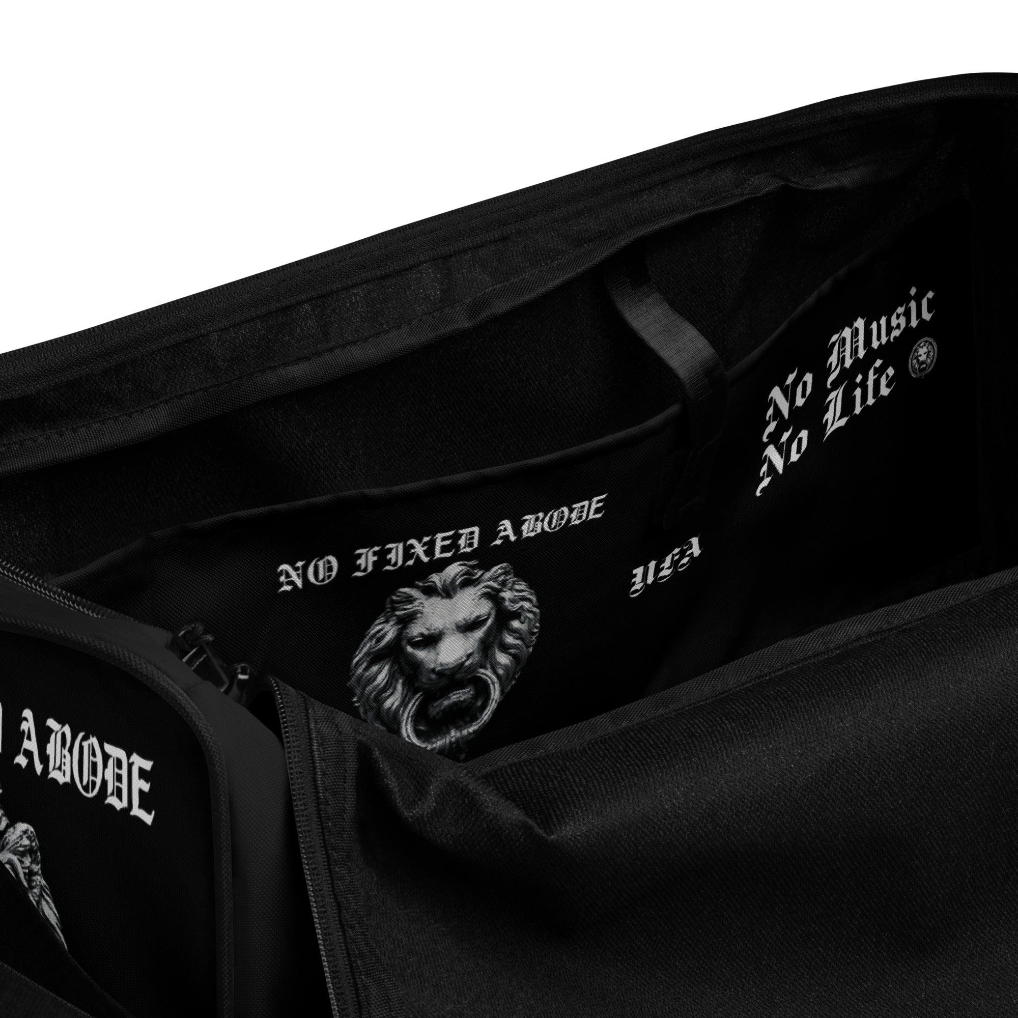 No Music No Life Duffle bag - NO FIXED ABODE Punkrock Mens Luxury Streetwear UK