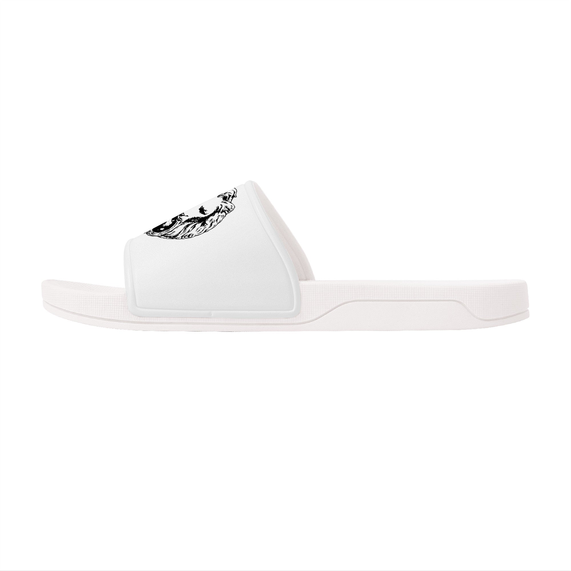 Sliders Sandals - White Designer Streetwear Mens Womens Footwear Summer No Fixed abode inside side 