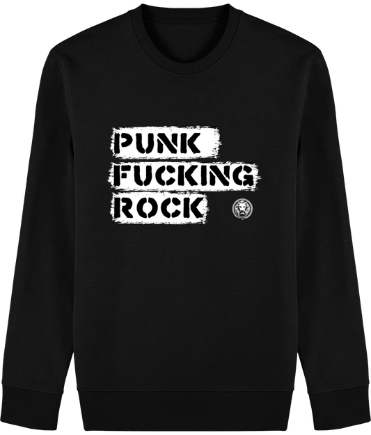 Punk Fucking Rock Crew Neck Sweatshirt - NO FIXED ABODE Punkrock Mens Luxury Streetwear UK