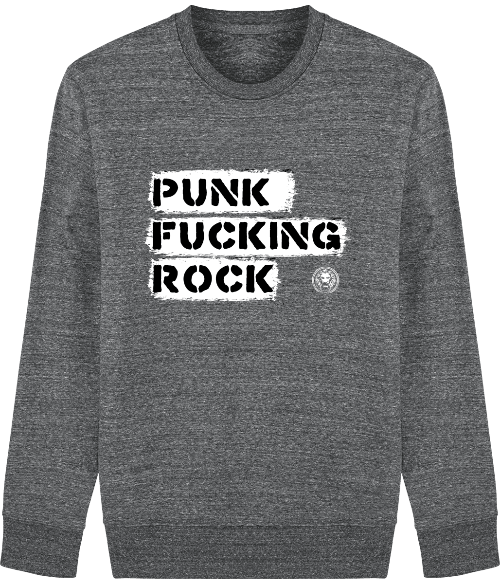 Punk Fucking Rock Crew Neck Sweatshirt - NO FIXED ABODE Punkrock Mens Luxury Streetwear UK