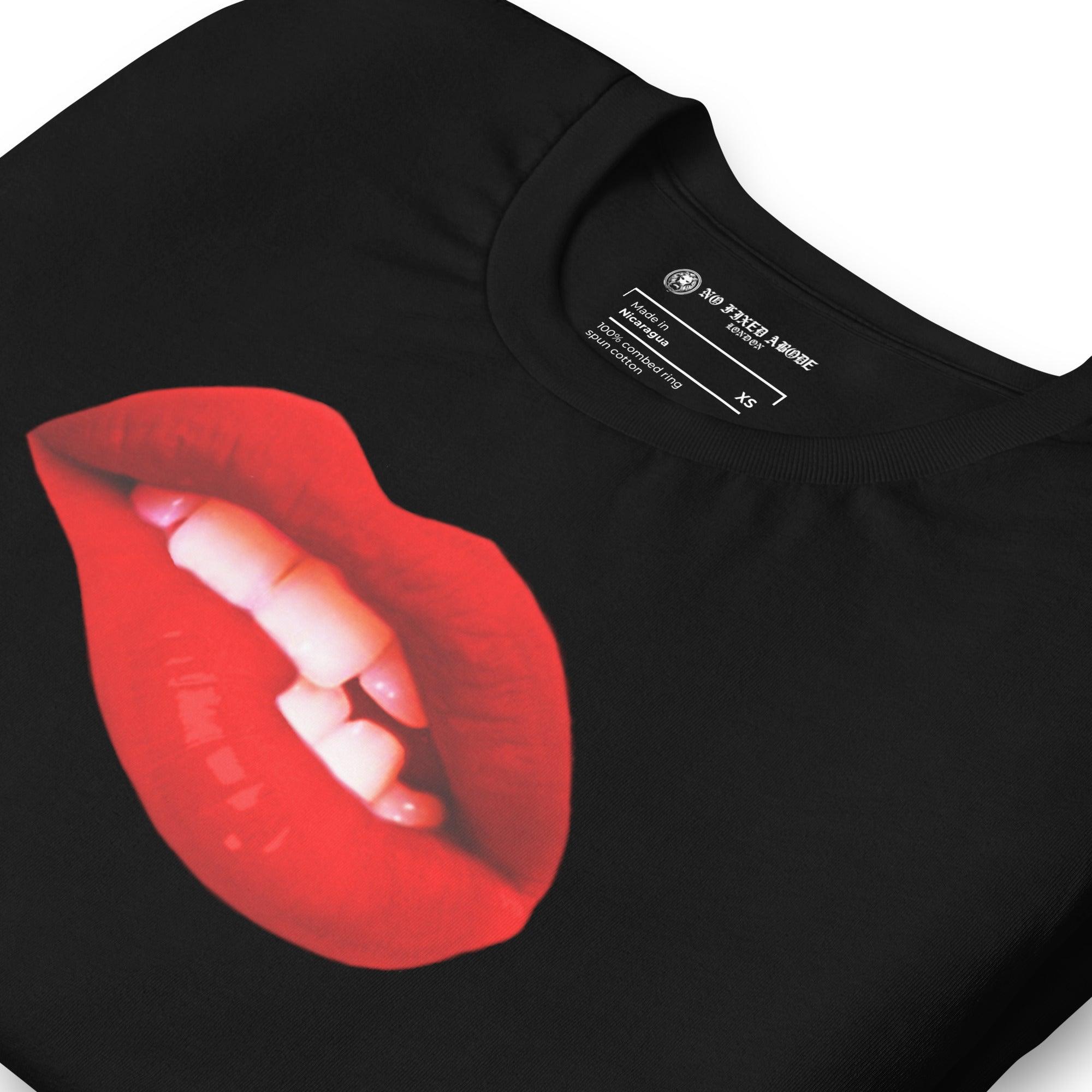 Red Lips t-shirt - NO FIXED ABODE Punkrock Mens Luxury Streetwear UK
