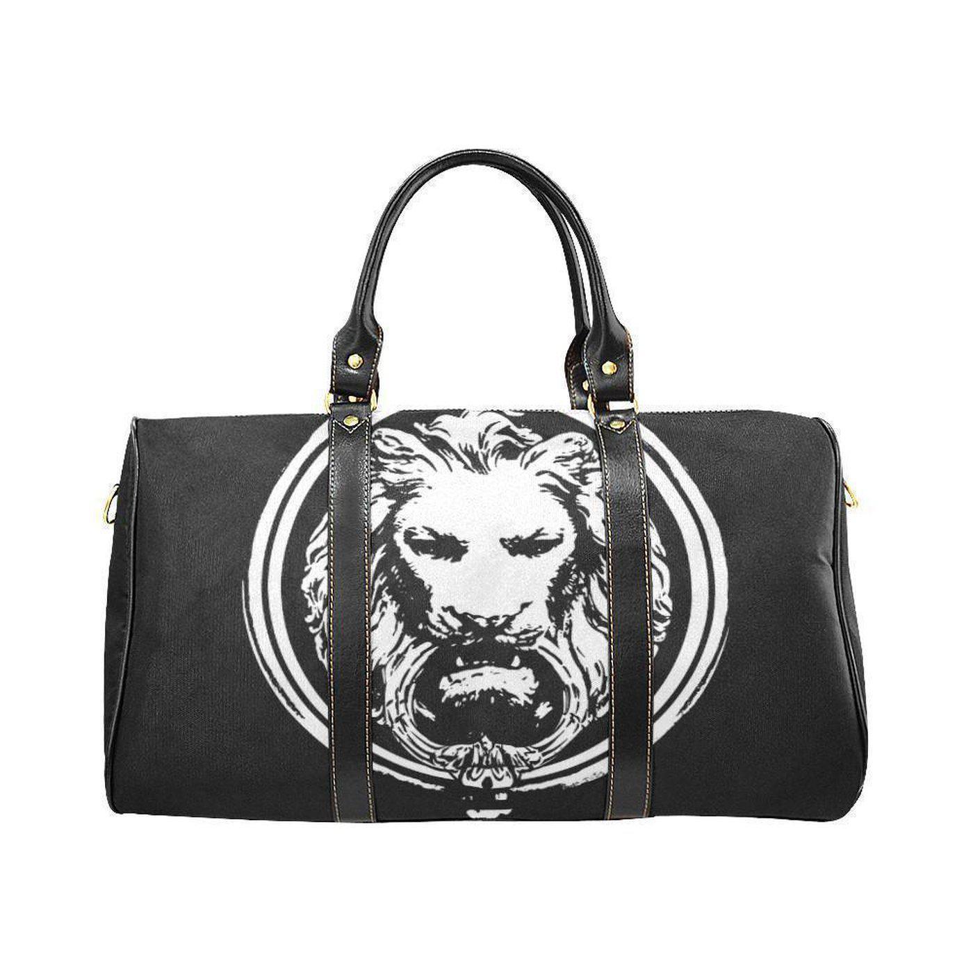 Small Black Lion Travel bag - NO FIXED ABODE Punkrock Mens Luxury Streetwear UK