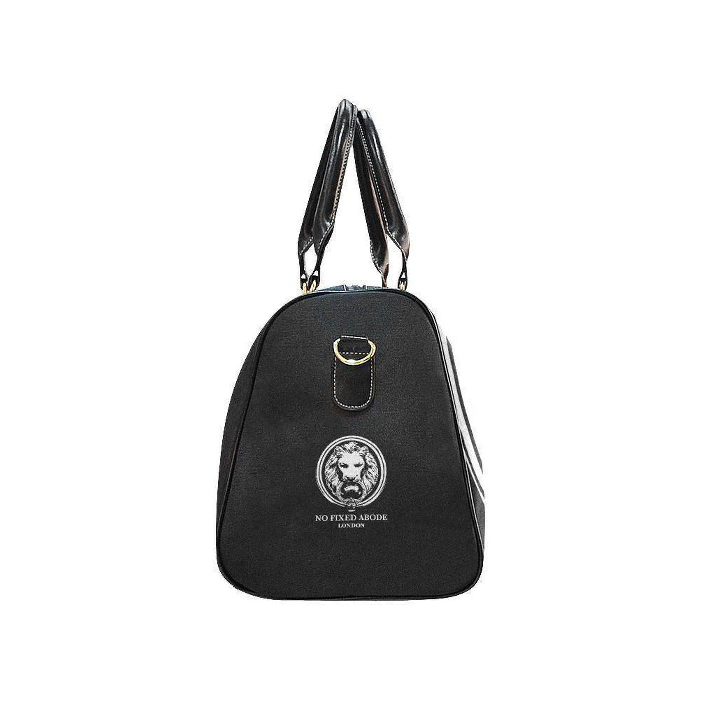 Small Black Lion Travel bag - NO FIXED ABODE Punkrock Mens Luxury Streetwear UK