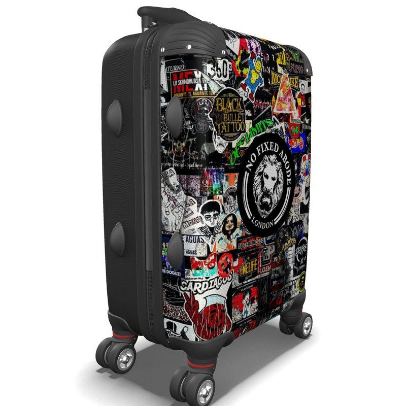 Urban Camouflage Sticker Suitcase - NO FIXED ABODE Punkrock Mens Luxury Streetwear UK